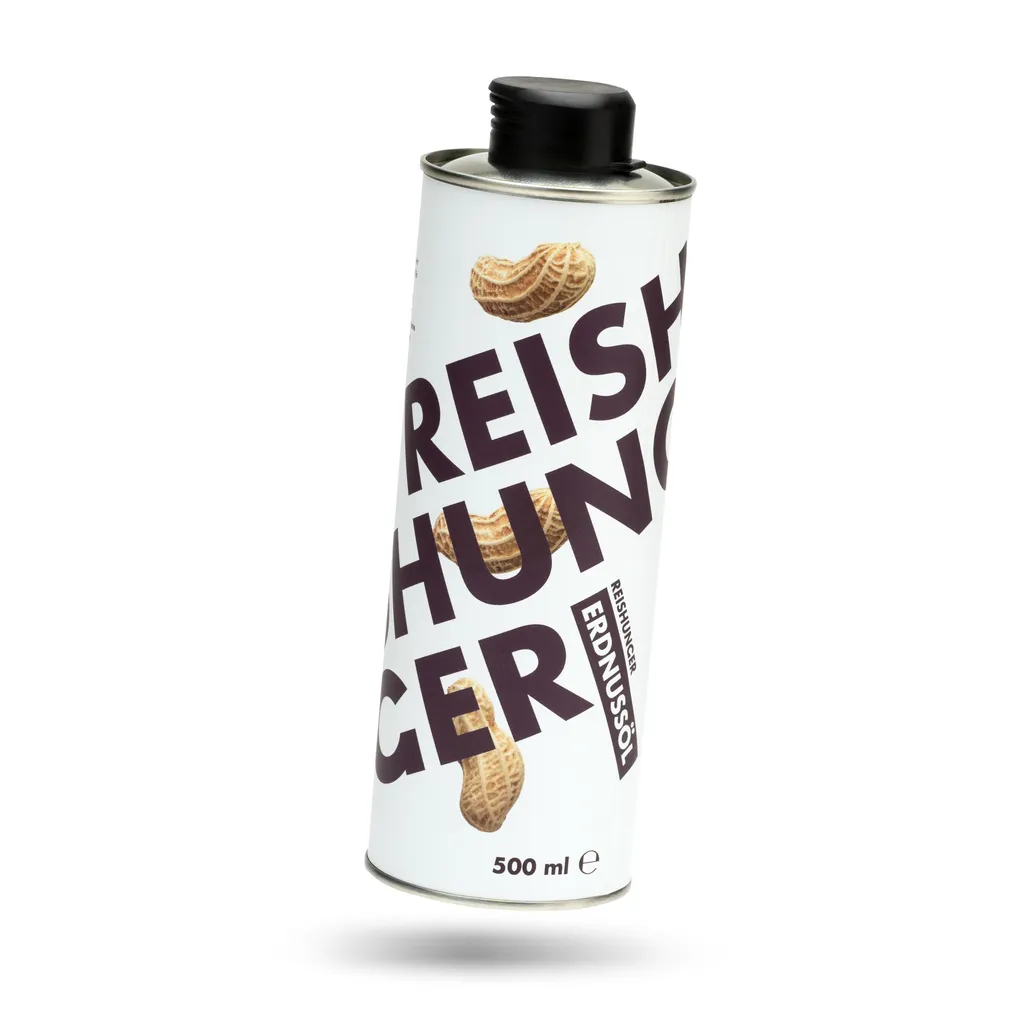 REISHUNGER Premium Peanut Oil 500ml - Perfect for cooking & frying - Ideal for oriental and southeast Asian dishes - Vegan & Gluten-free