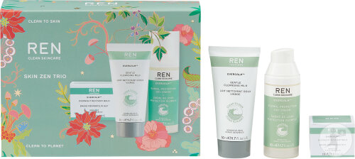 REN Clean Skincare Gift Set Skin Zen Trio AM To PM Routine 3 products