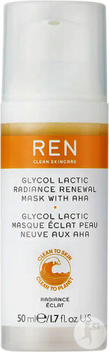 REN Clean Skincare Radiance Glycol Lactic Radiance Renewal Mask pump bottle 50ml
