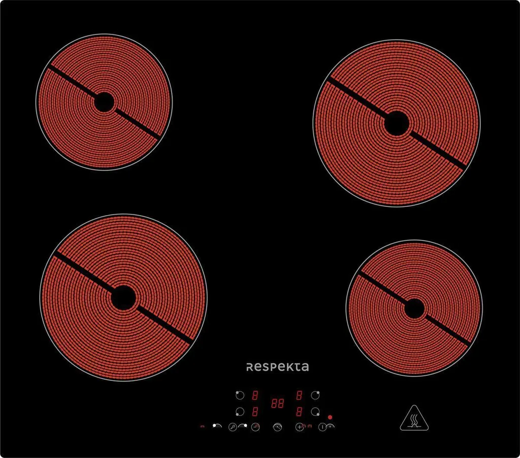 RESPEKTA Aaron frameless ceramic cooktop, black