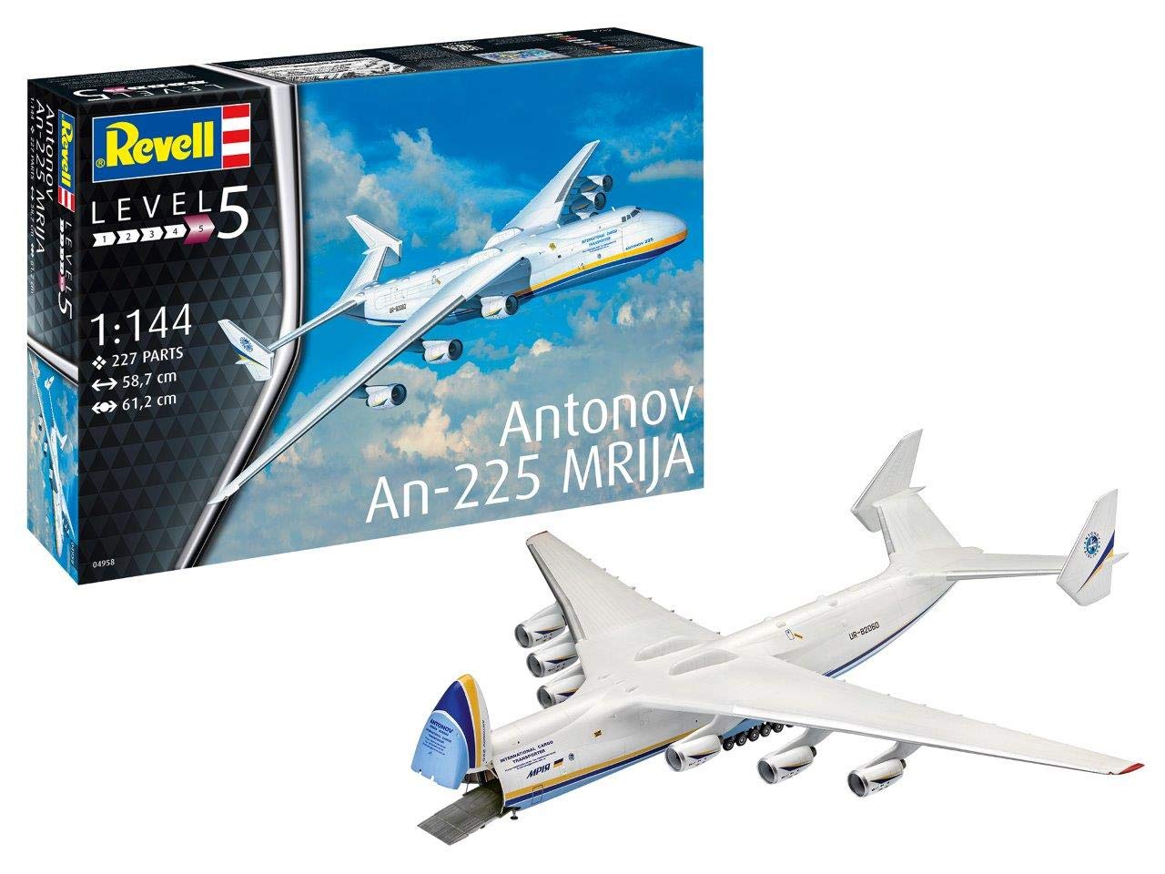 Revell 04958 14 Model Kit Antonov An 225 Mrija, Scale 1: 144, Level 5