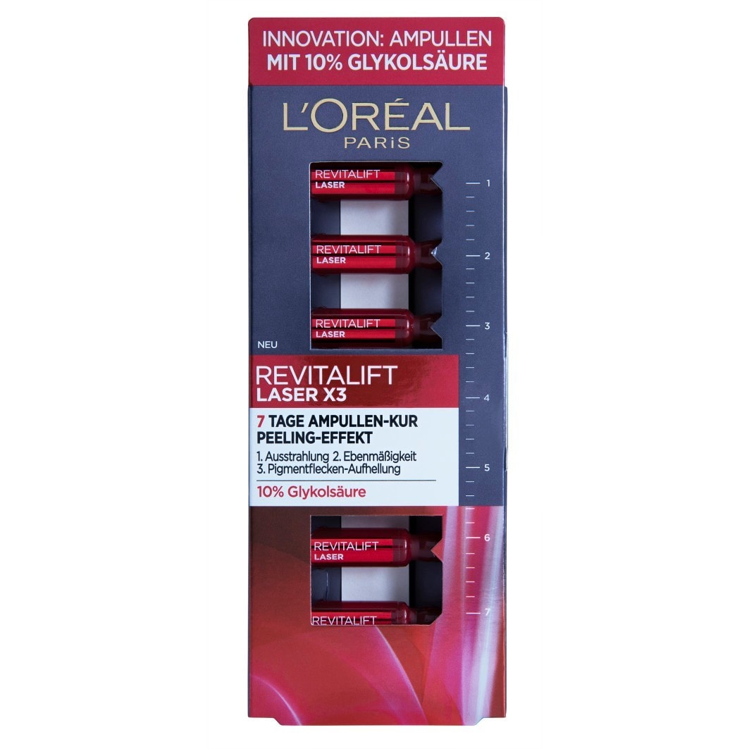L´Oréal Paris Revitalift Laser Anti-Aging Facial Care Glycolic Acid Ampoules 7-day cure, 7 x 1ml