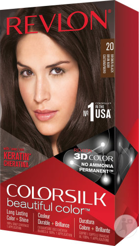 Revlon Colorsilk Permanent Hair Color N°20 Brown Black 1 Kit