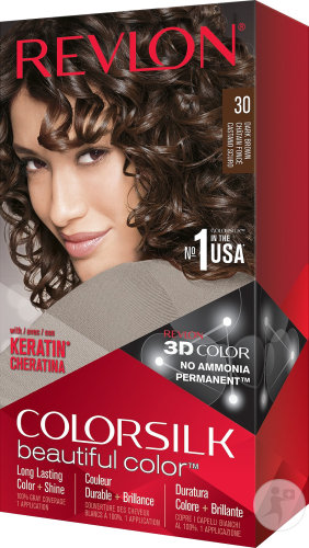 Revlon Colorsilk Permanent Hair Color N°30 Dark Brown 1 Kit
