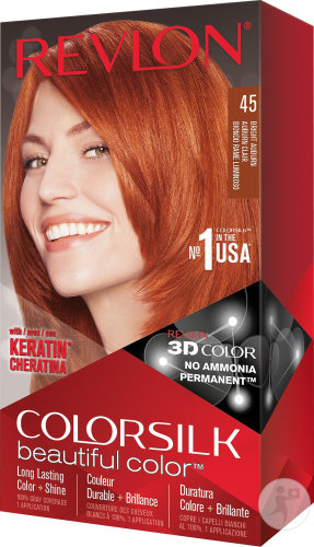 Revlon Colorsilk Permanent Hair Color N°45 Bright Auburn 1 Kit