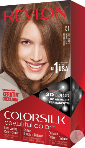 Revlon Colorsilk Permanent Hair Color N°51 Light Brown 1 Kit