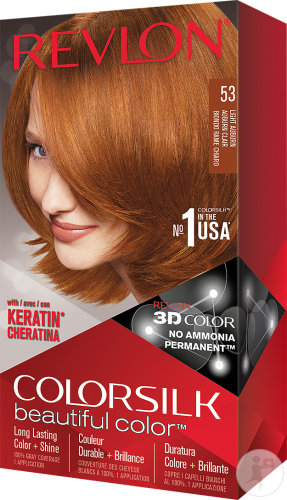 Revlon Colorsilk Permanent Hair Color N°53 Light Auburn 1 Kit