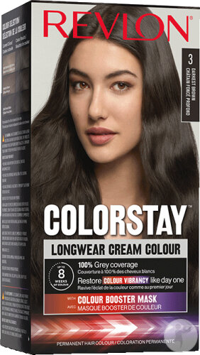 Revlon Colorstay Permanent Hair Color Long Lasting Cream N°3 Deep Dark Brown 1 Kit