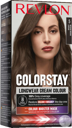 Revlon Colorstay Permanent Hair Coloring Long Lasting Cream N°5 Chestnut Brown 1 Kit
