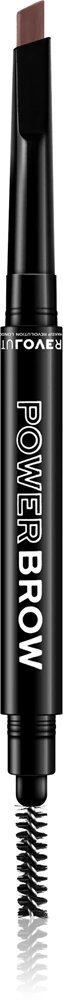 Revolution Relove Power Brow eyebrow pencil with brush Farbton Dark Brown 0,3 g