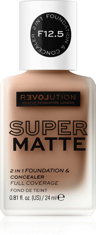 Revolution Relove Super Matte Foundation long-lasting mattifying make-up Farbton F12.5 24 ml