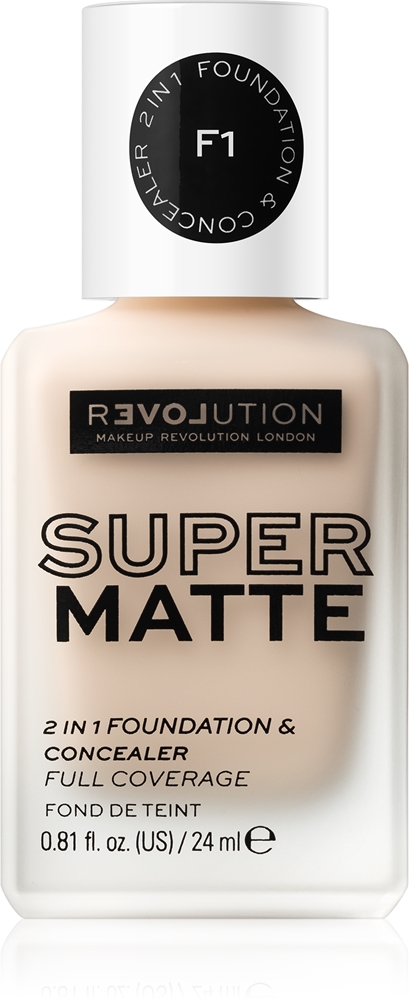 Revolution Relove Super Matte Foundation long-lasting mattifying make-up Farbton F1 24 ml