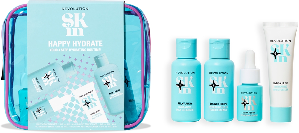 Revolution Skincare Happy Hydrate 4 Step Starter Kit Gift Set for the Face