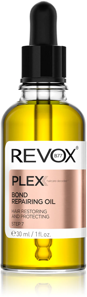 Revox B77 PLEX Bond Repairing Oil. Step 7 nourishing oil for shiny and smooth hair