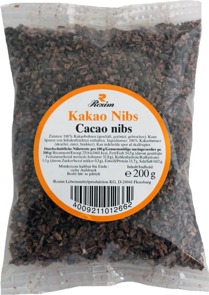 Rexim Cocoa Nibs, 200g bag 200g