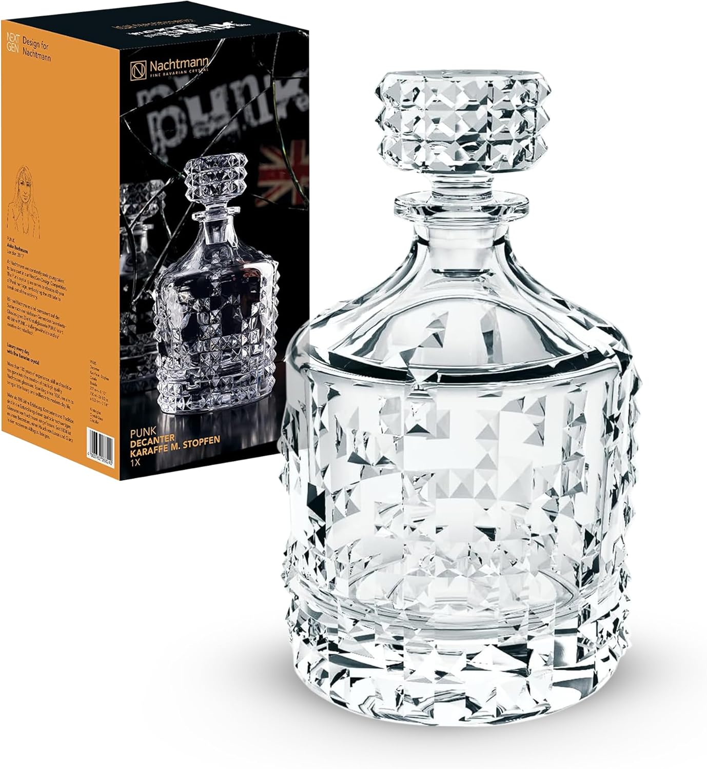 Spiegelau & Nachtmann Crystal Glass, Punk, Glass, clear, 21.7 x 13.3 x 13.3 cm