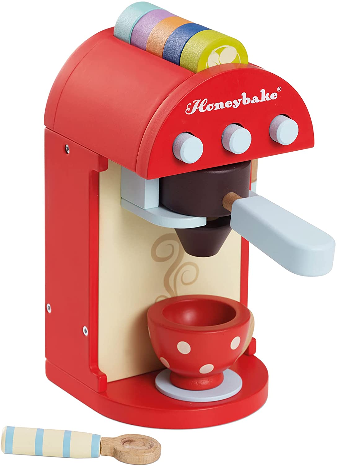 Le Toy Van – Honeybake Küchen-Rollenspiel Kaffeemaschine aus Holz | Rollenspiel für Kinder Küchenzubehör, TV299
