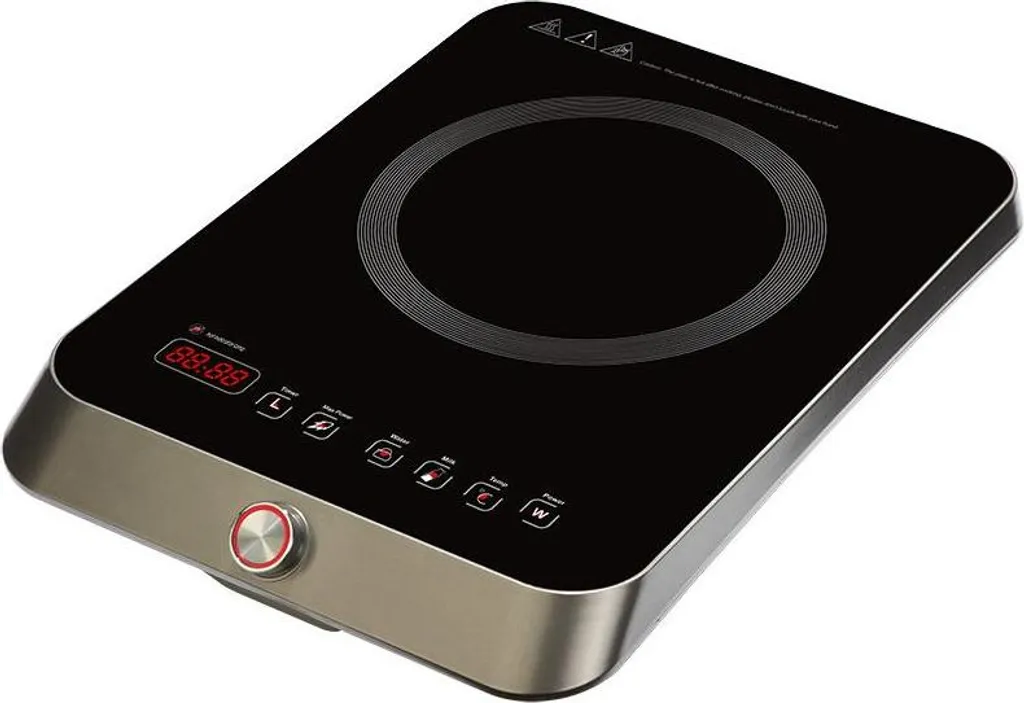 RGV Turbo 2000 Black, Stainless Steel Worktop Zone Induction Hob 1 Zone(s)