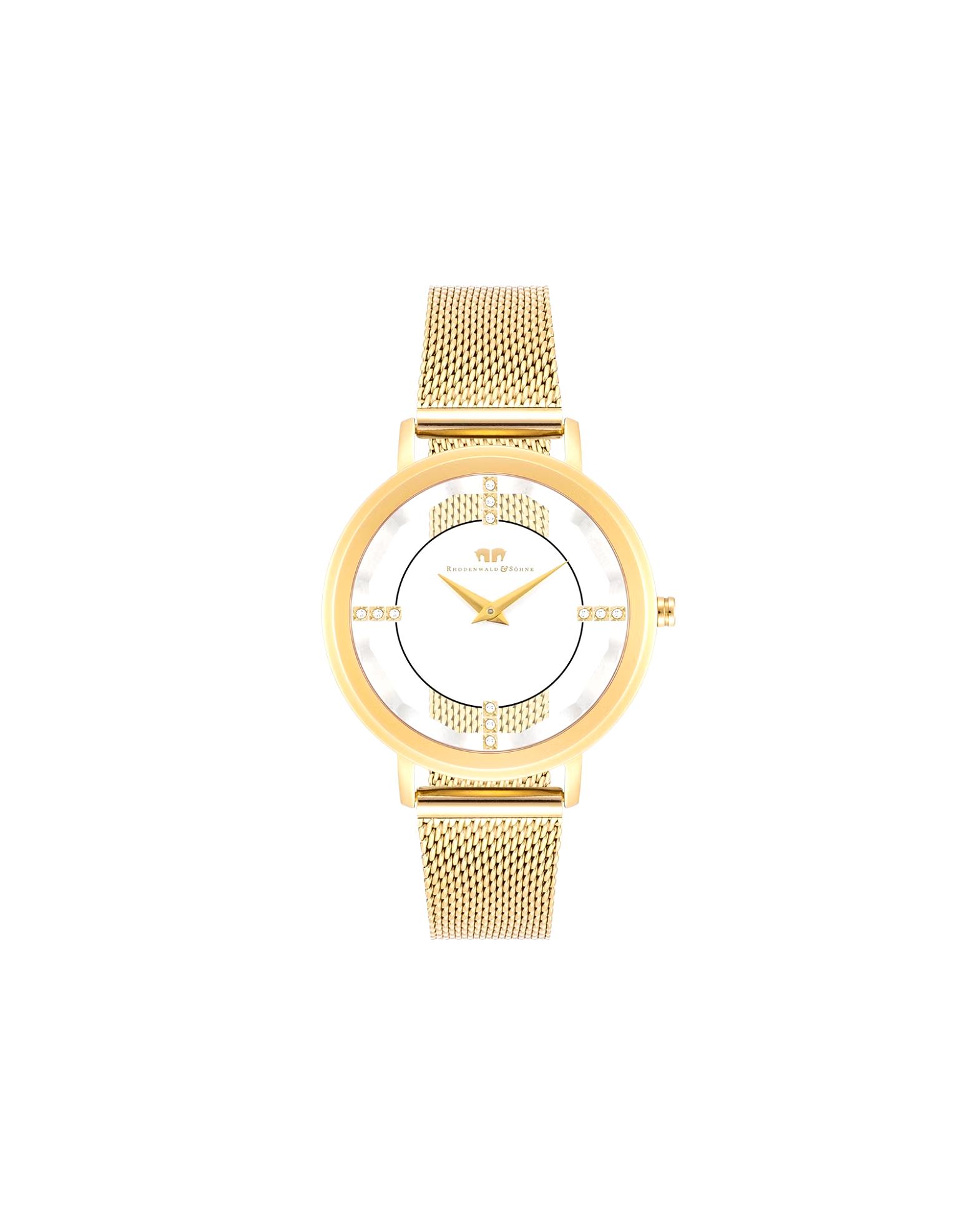 Rhodenwald & Söhne watch quartz watch Lucrezia in yellow gold stainless steel in yellow gold
