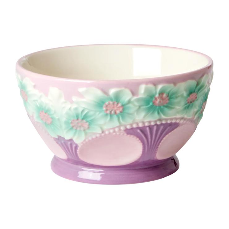 Rice Embossed Flower Ceramic bowl Ø12cm