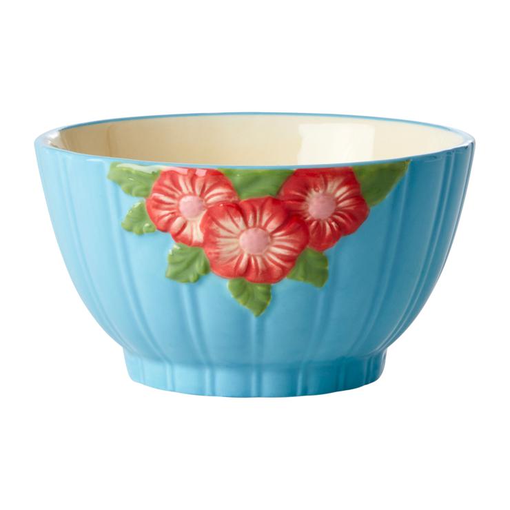 Rice Embossed Flower Ceramic bowl Ø12cm