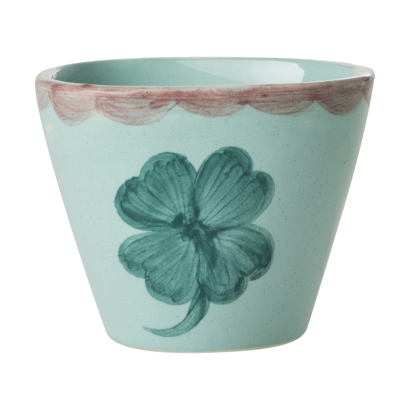 Rice Ceramic Espresso Cup 7 cl, Good Luck Clover
