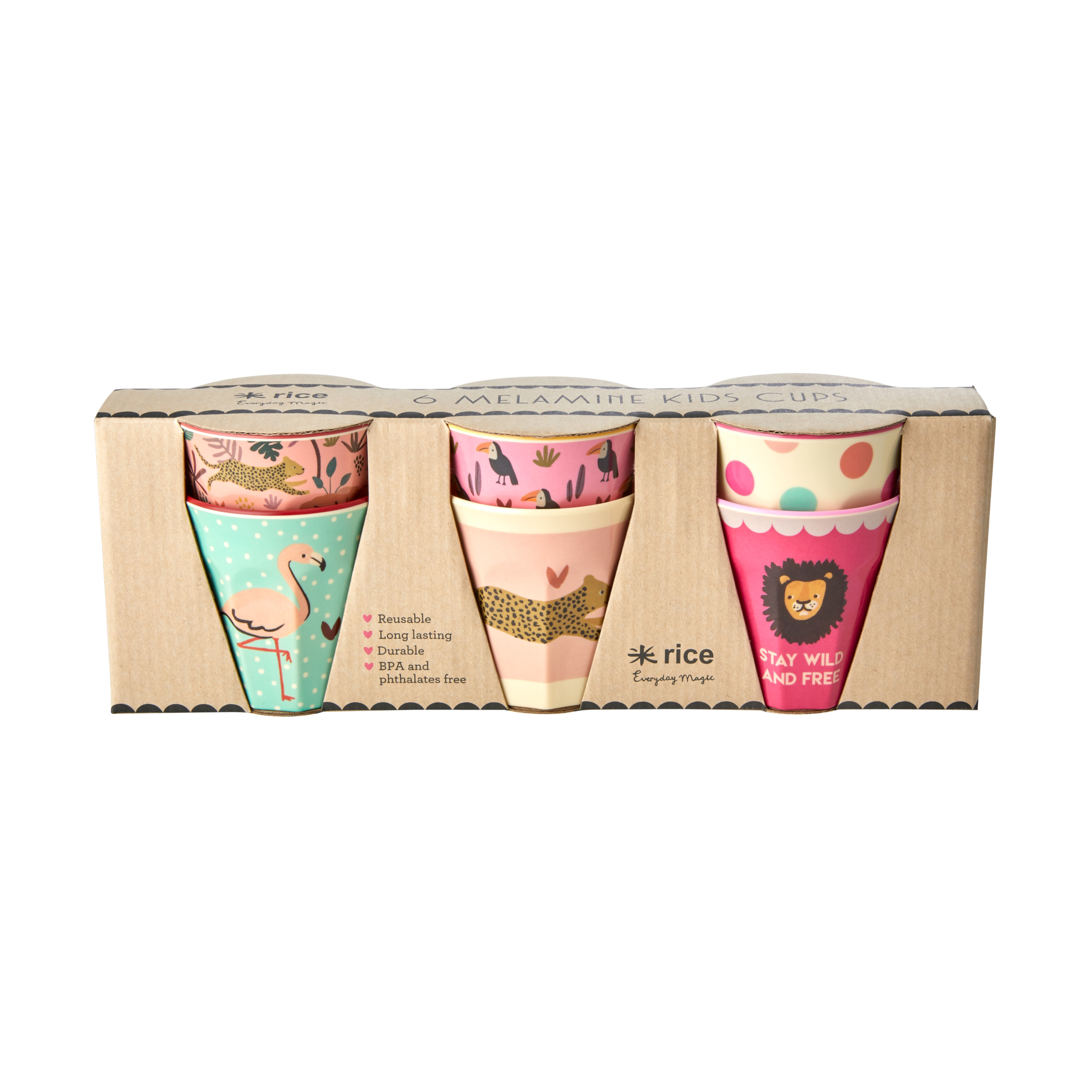 Rice children's cups small, pack of 6