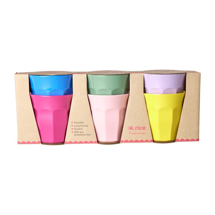 Rice melamine cups medium pack of 6