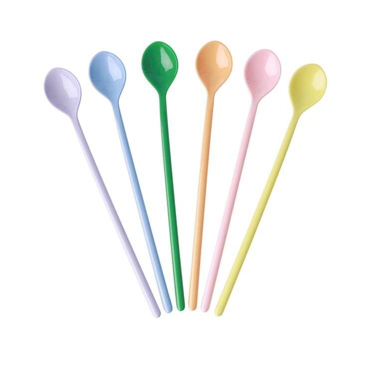 Rice Melamine Latte Spoon 6-Pack