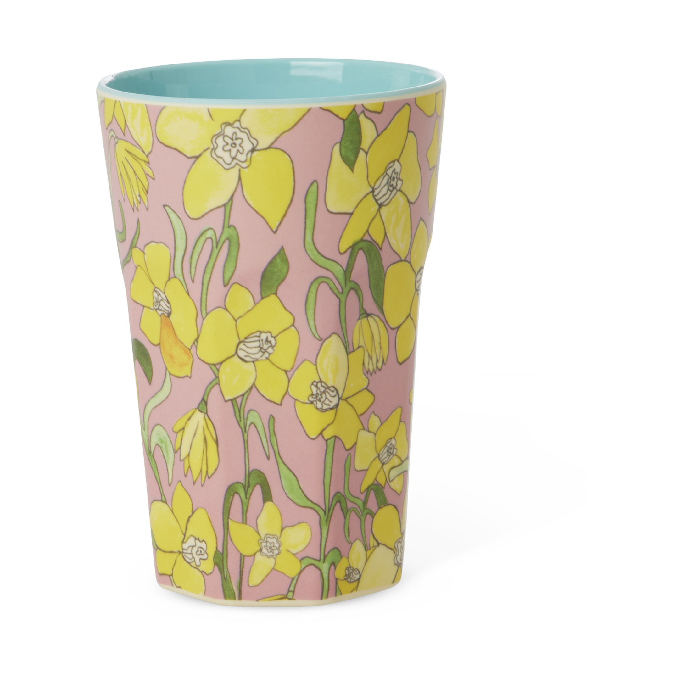Rice melamine cups high, Blue Pink Yellow