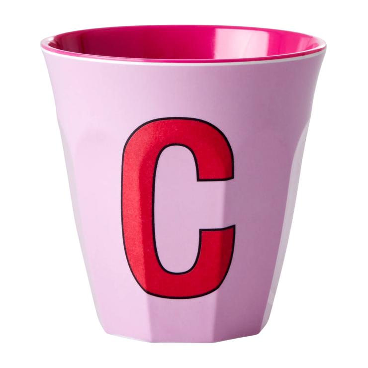 Rice melamine cup medium letter C 30 cl
