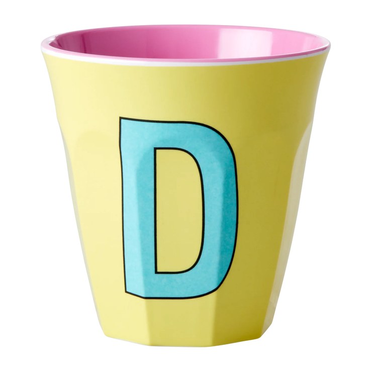 Rice melamine cup medium letter D 30 cl