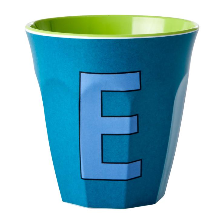 Rice melamine cup medium letter E 30 cl