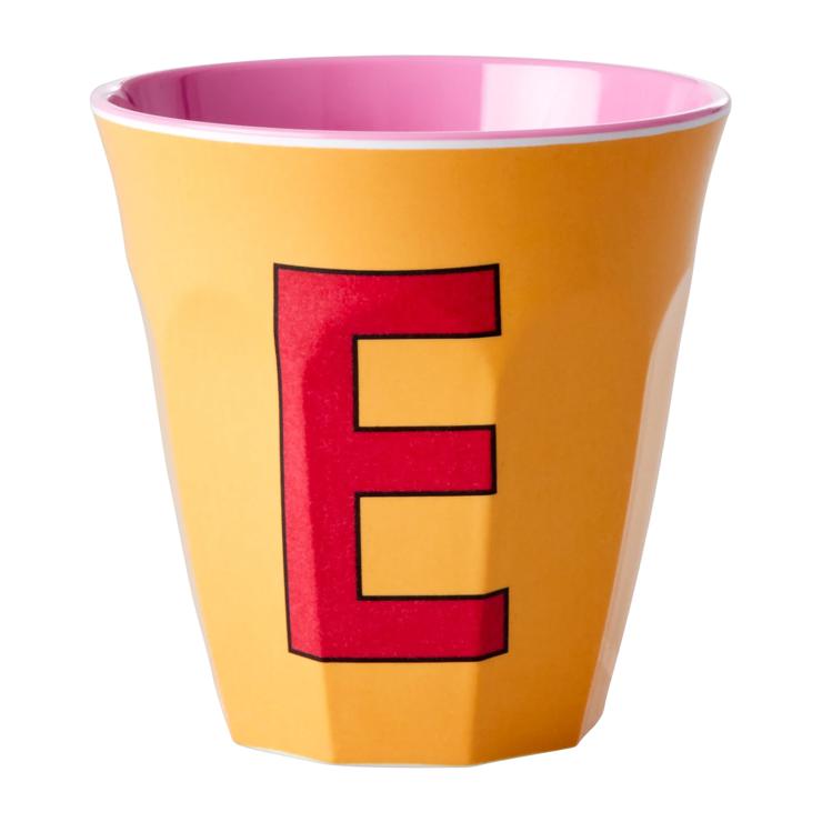 Rice melamine cup medium letter E 30 cl