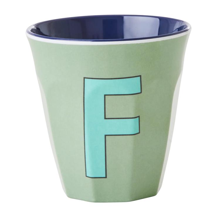 Rice melamine cup medium letter F 30 cl
