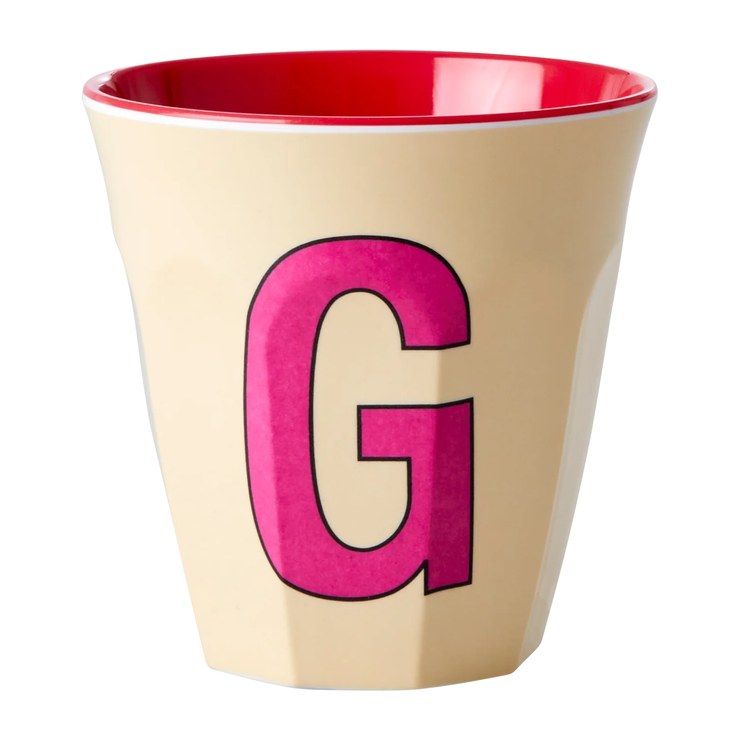 Rice melamine cup medium letter G 30 cl