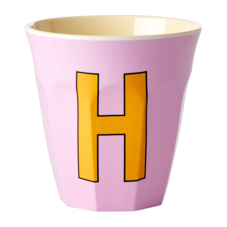Rice melamine cup medium letter H 30 cl