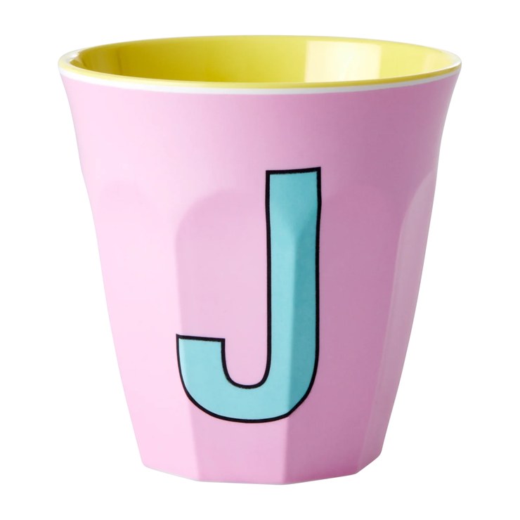Rice melamine cup medium letter J 30 cl