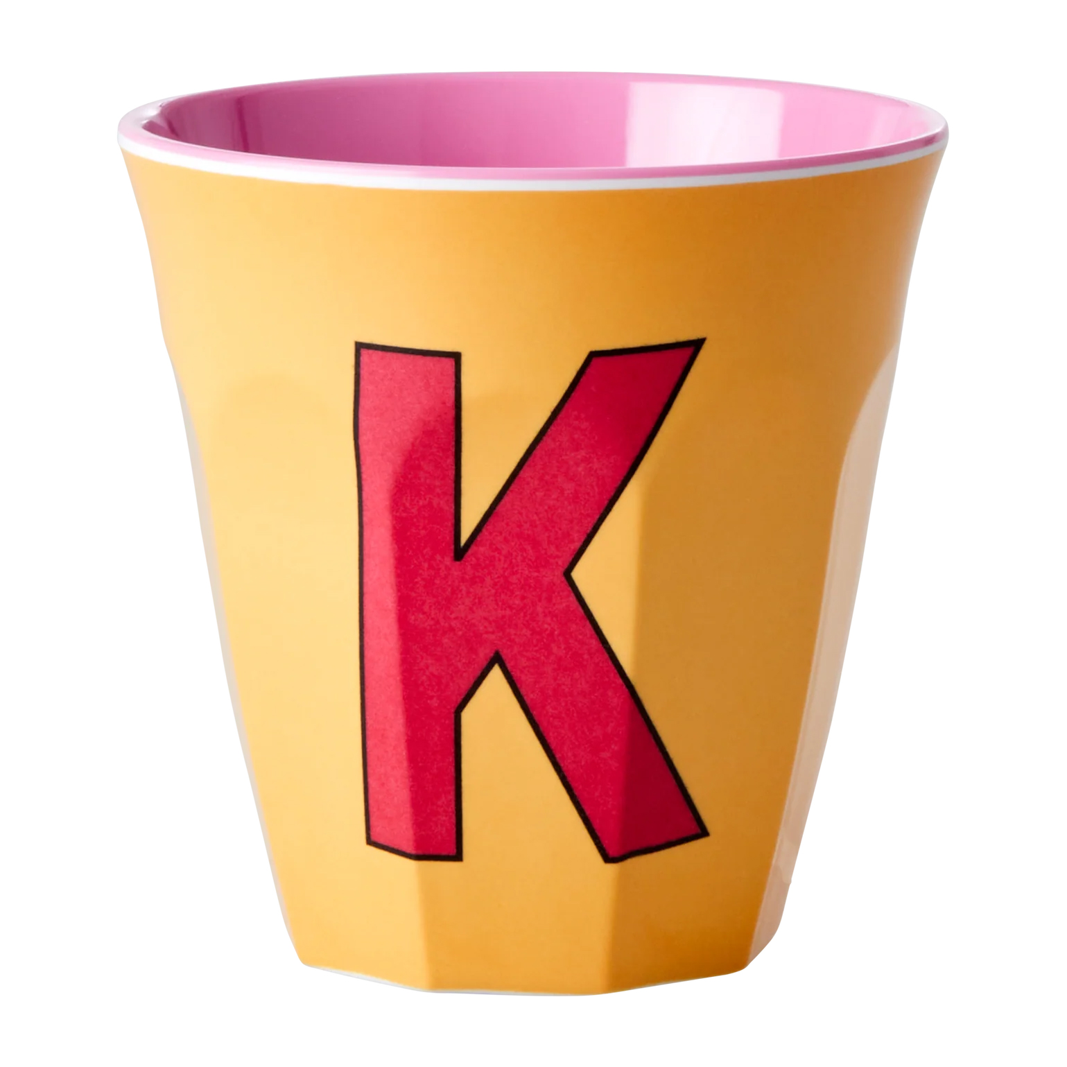 Rice melamine cup, medium, letter K, 30 cl