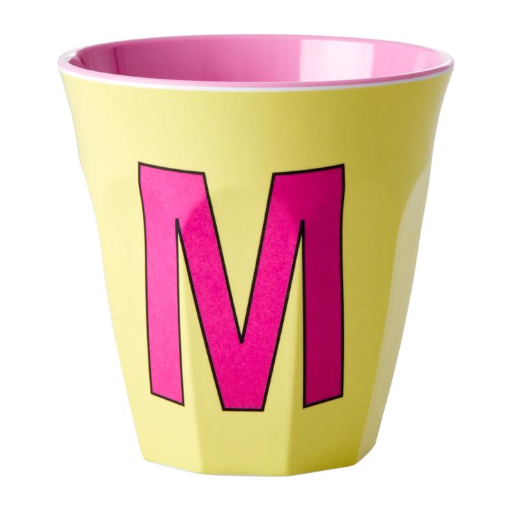 Rice melamine cup medium letter M 30 cl