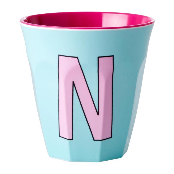 Rice melamine cup medium letter N 30 cl
