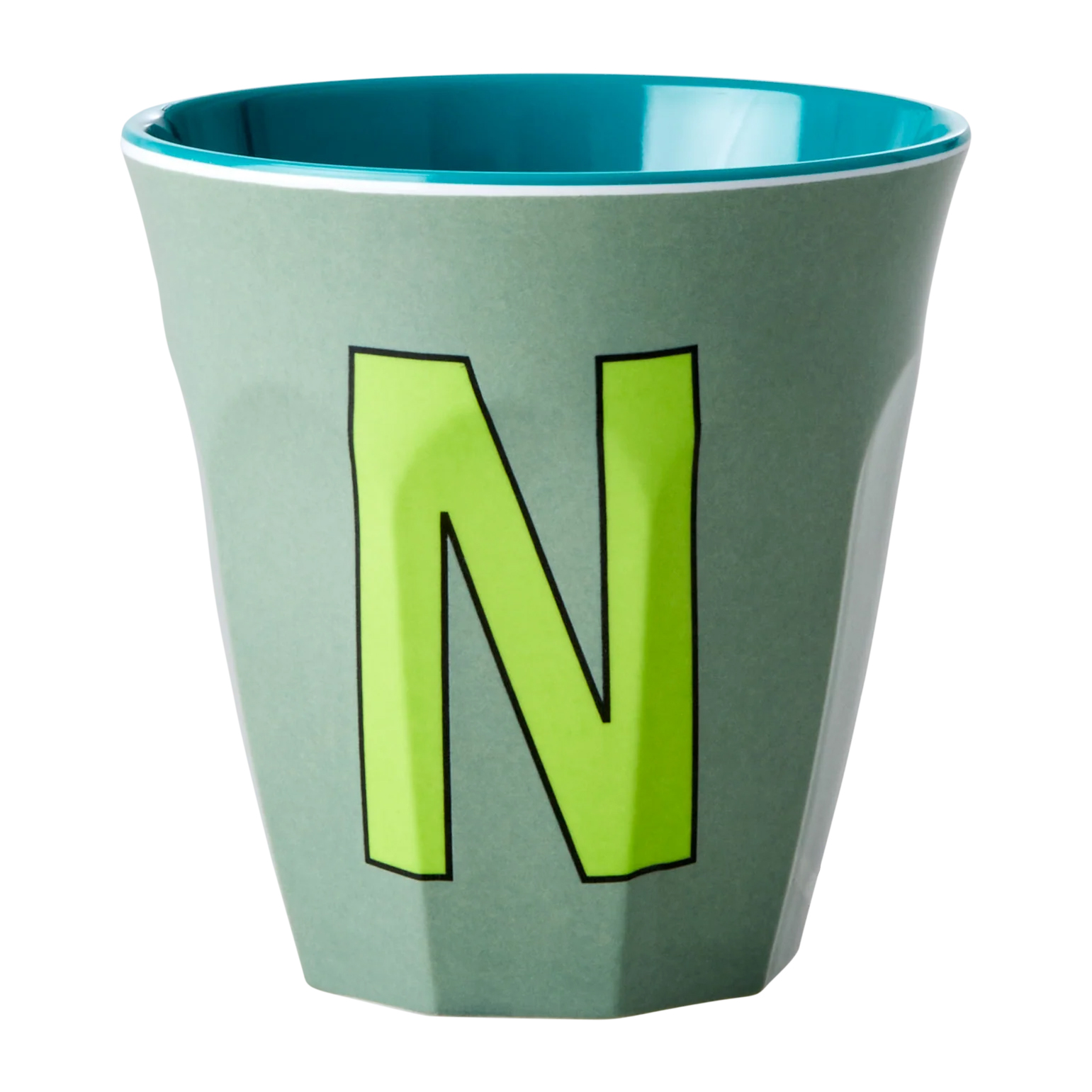 Rice melamine cup, medium, letter N, 30 cl