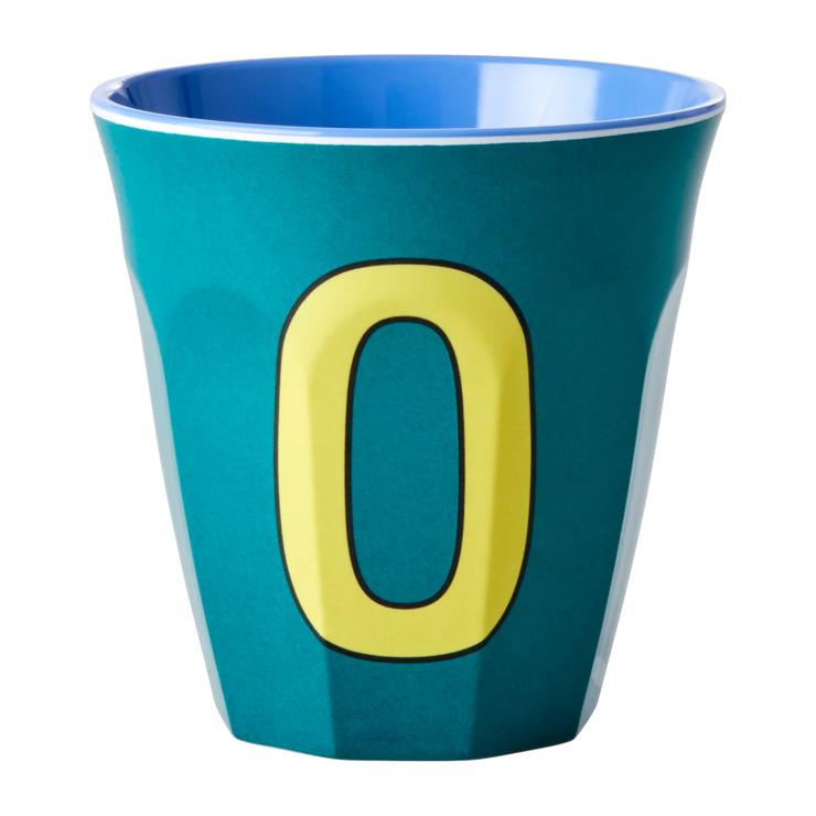 Rice melamine cup medium letter O 30 cl