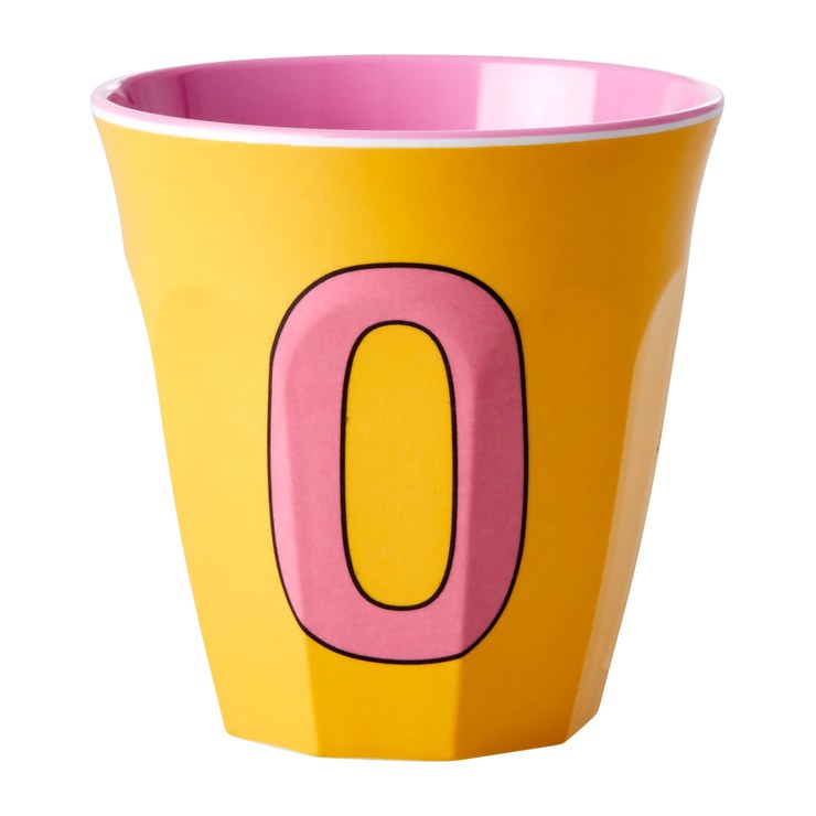 Rice melamine cup medium letter O 30 cl