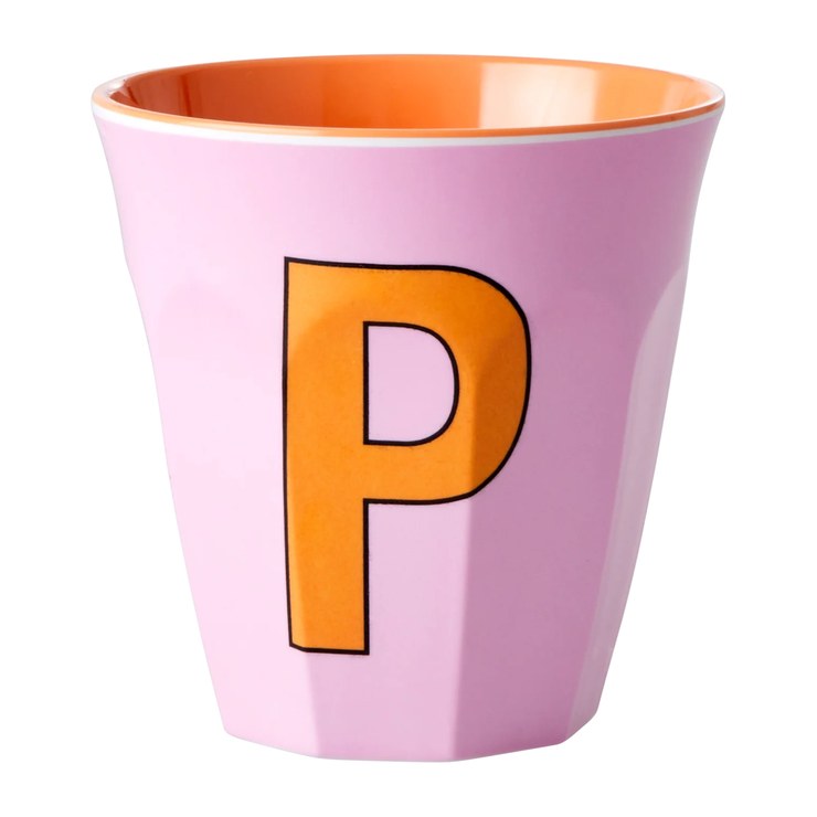 Rice melamine cup medium letter P 30 cl