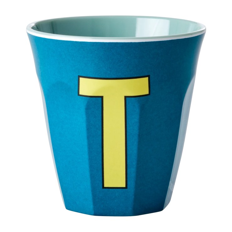 Rice melamine cup medium letter T 30 cl