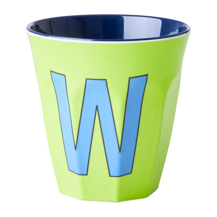 Rice melamine cup medium letter W 30 cl
