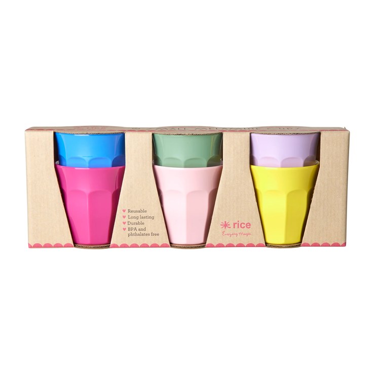 Rice melamine cups small pack of 6