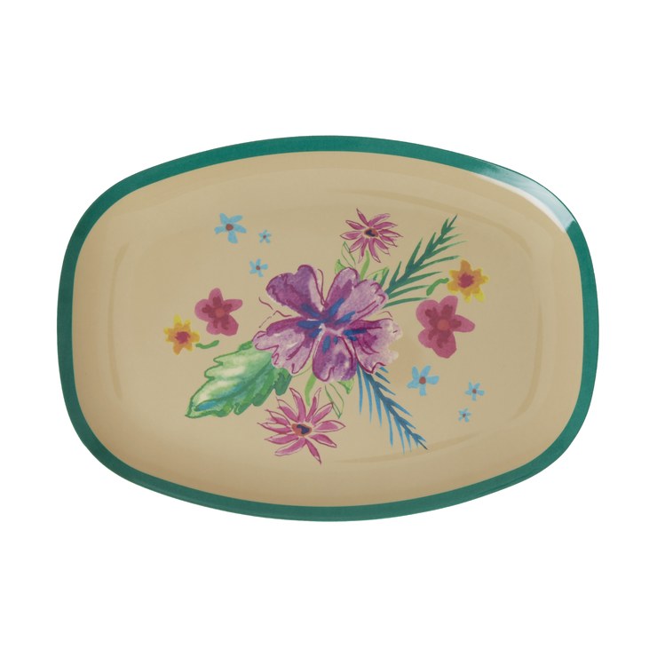 Rice melamine plate 22 x 30cm