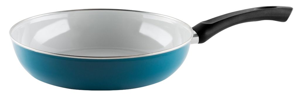 RIESS 0057-010 RIESS Enamel Pan Nouvelle Extra Strong 28 cm, Aquamarine / Frying Pan
